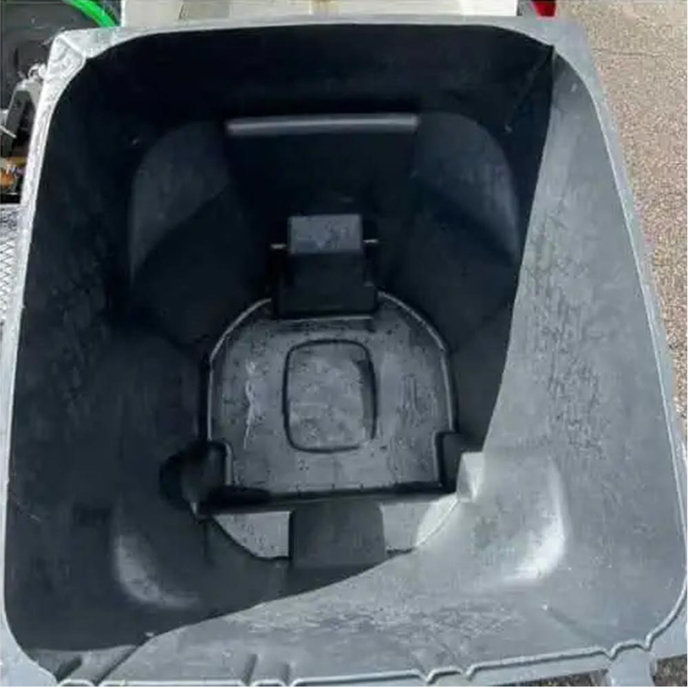 Clean sanitized bin after Coastal Cleanse